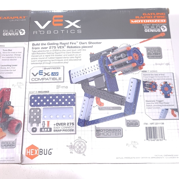 VEX Robotics HexBUG 3 Pack Dart Shooter Launchers STEM Construction Kit Bundle - Picture 9 of 10
